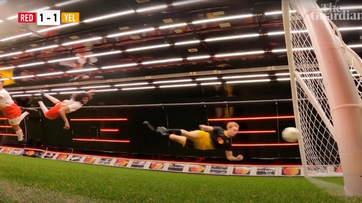 Soccer in zerogravity sets record for highest football match